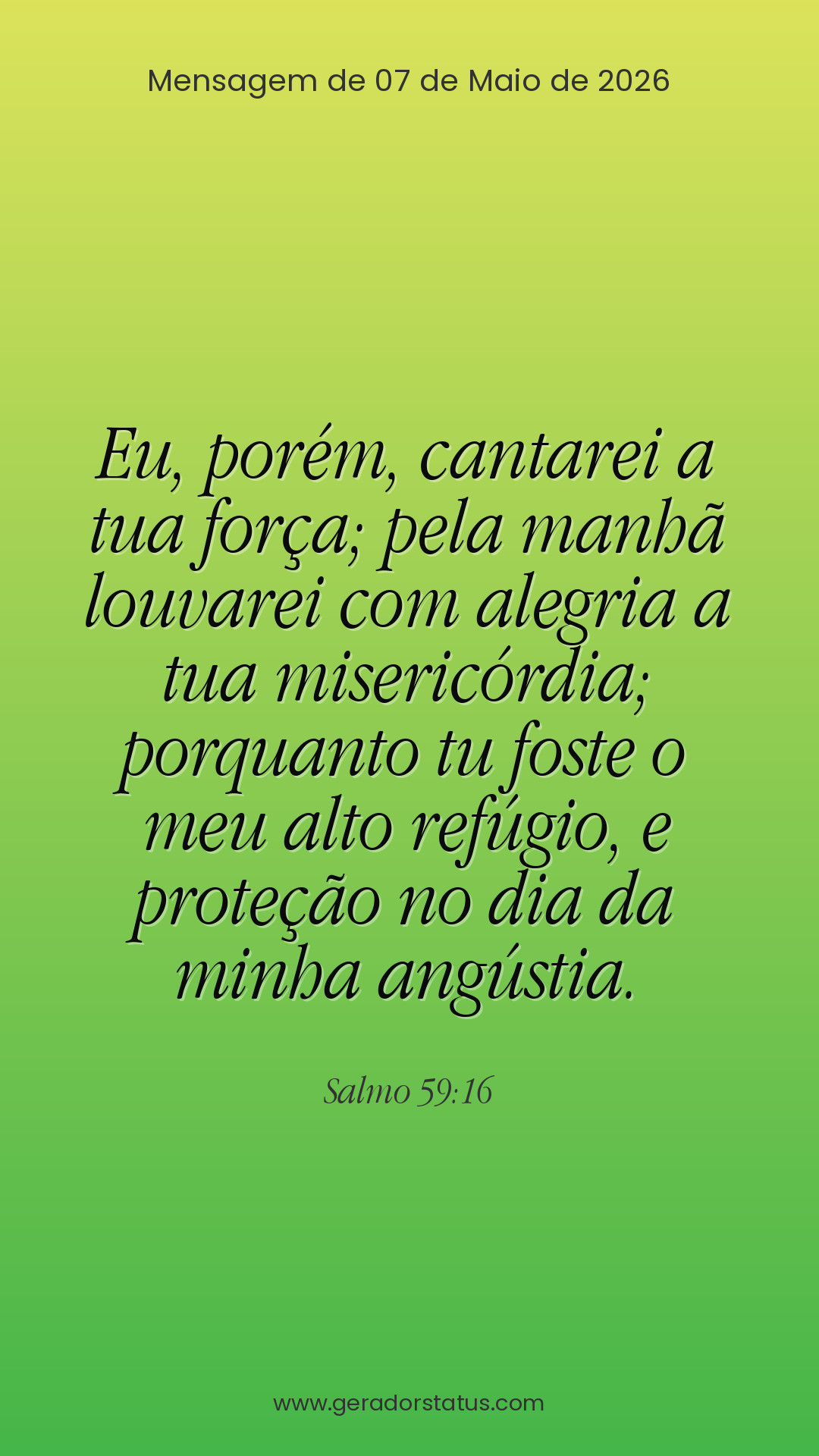 Status do dia: Salmo