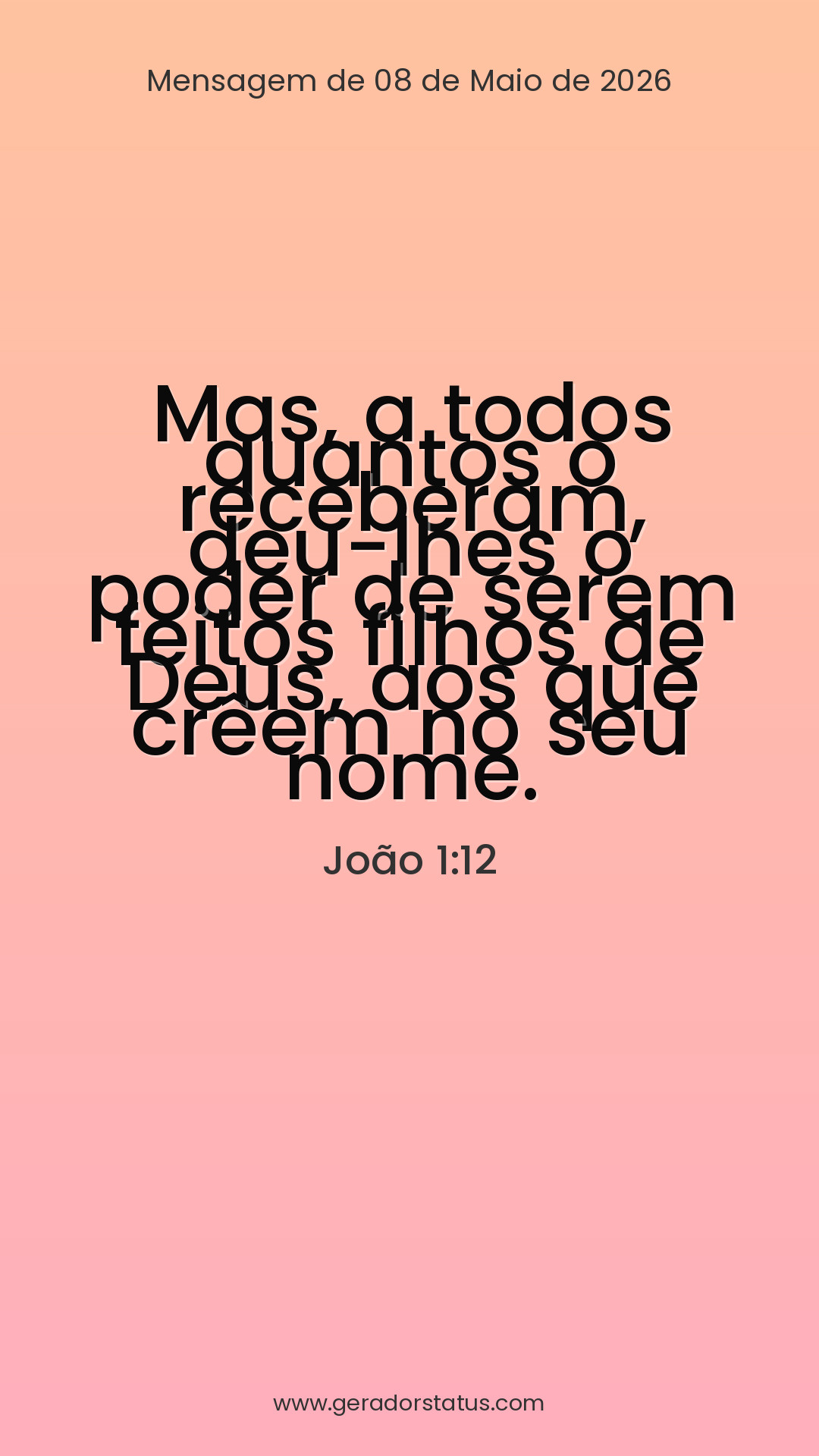 Status do dia: Versículo