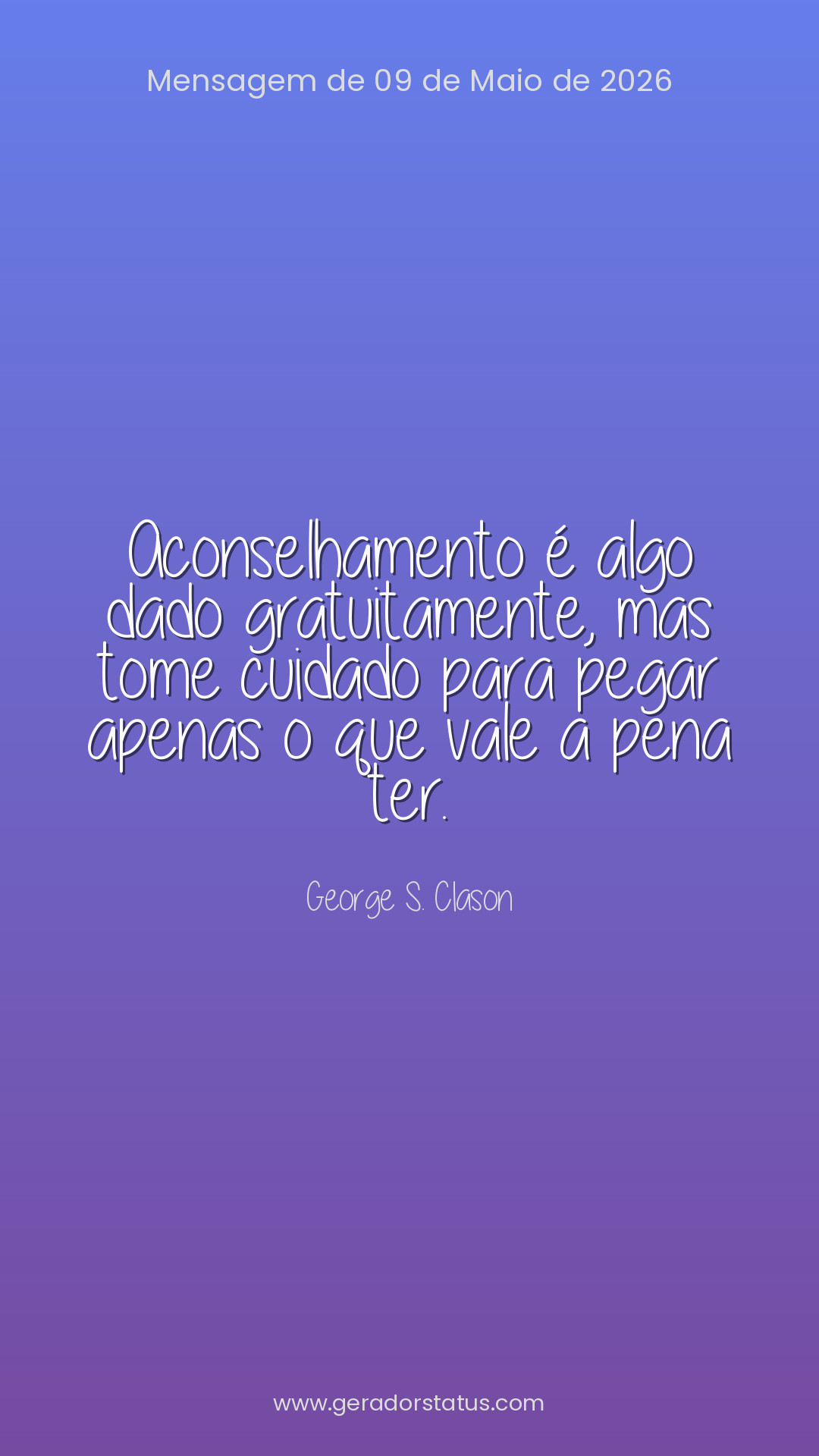 Status do dia: Sabedoria