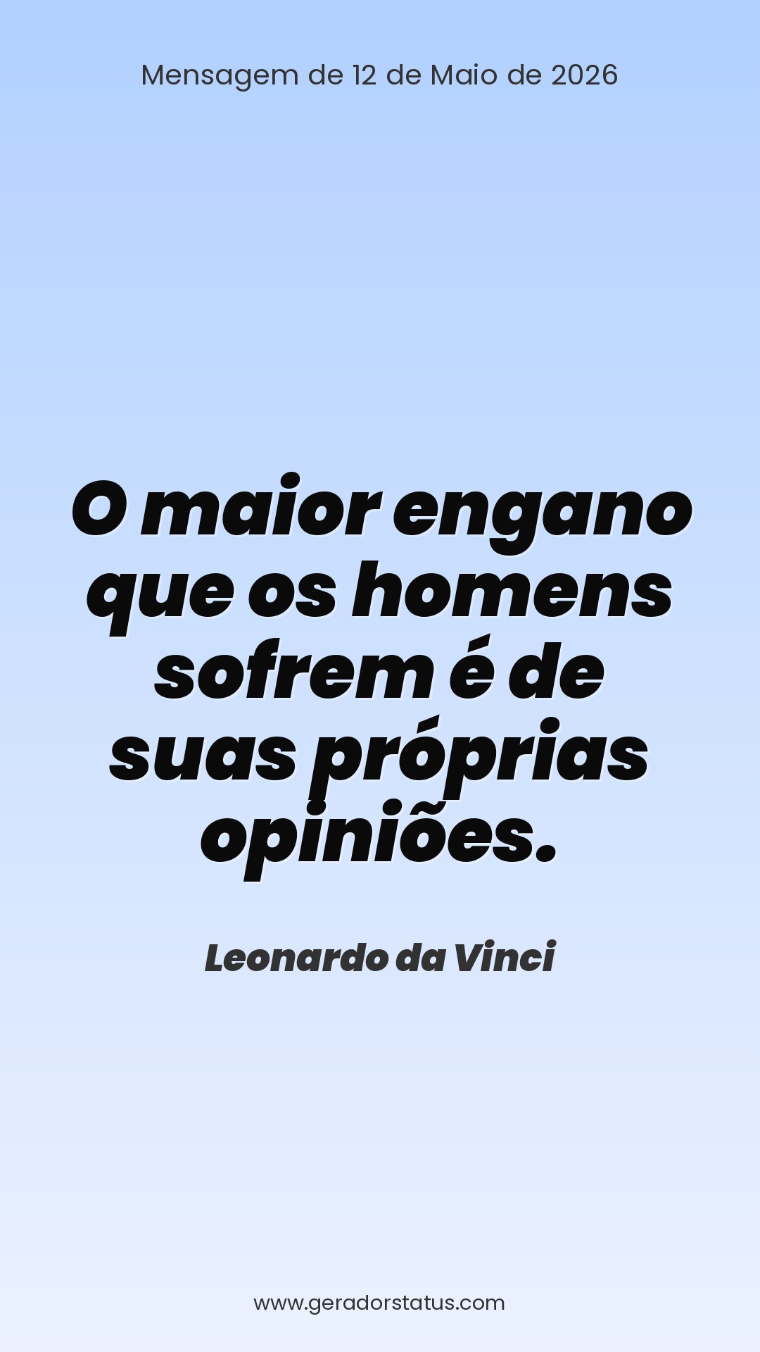 Status do dia: Reflexão