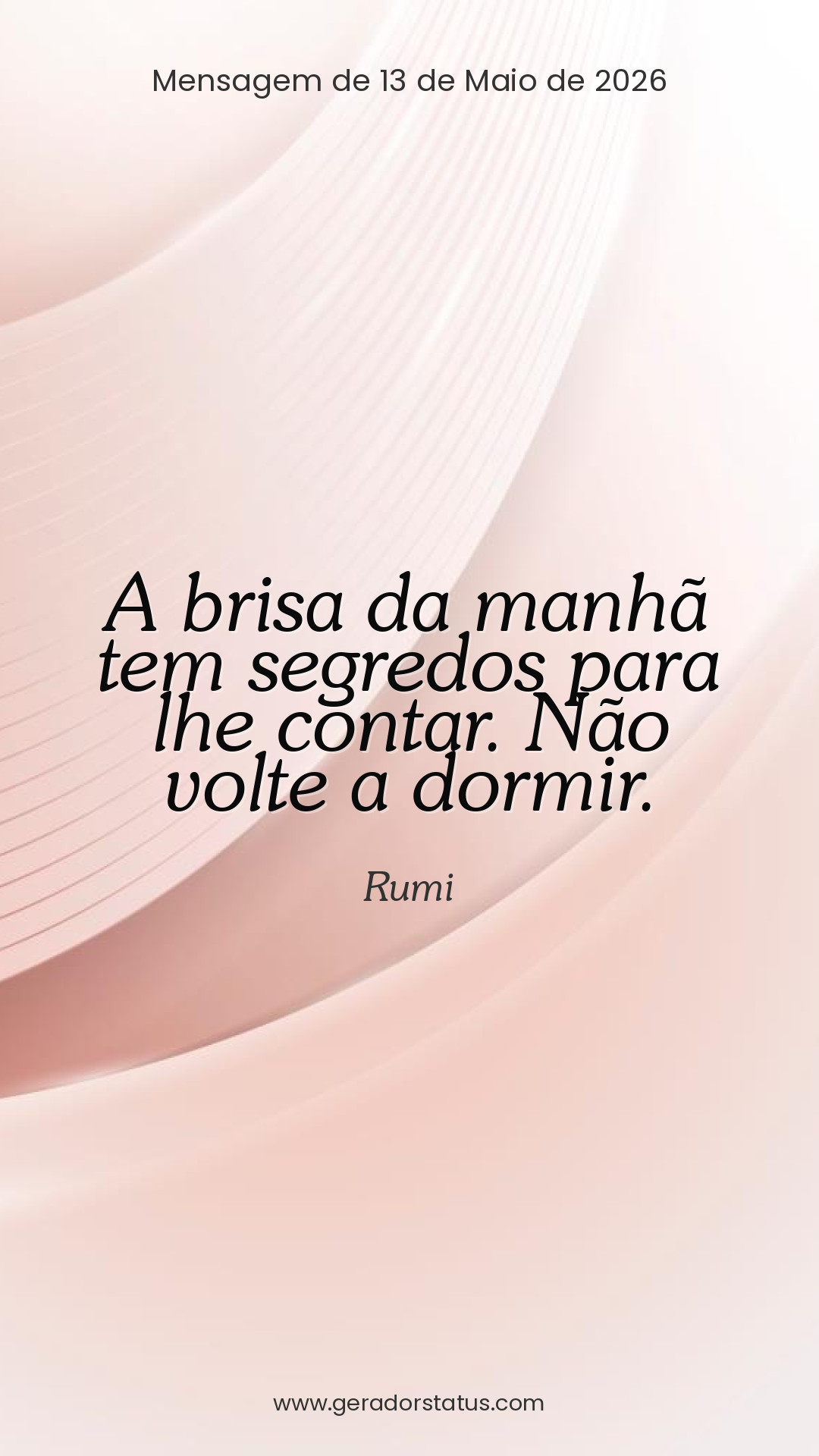 Status do dia: Reflexão