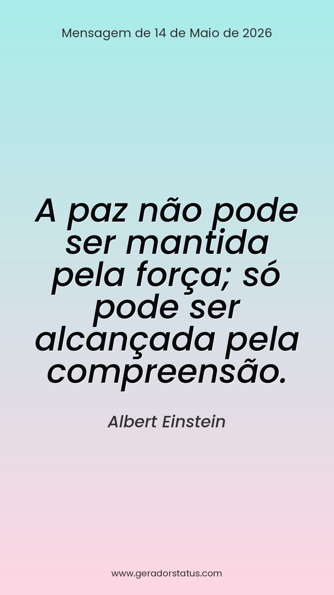Status do dia: Reflexão