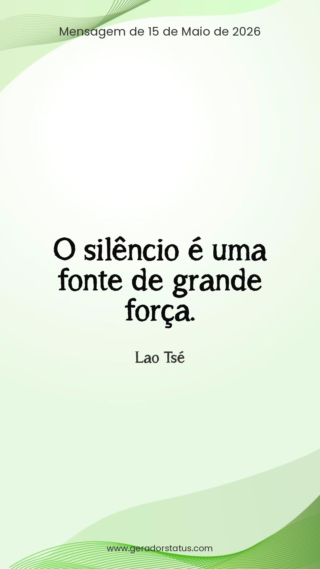 Status do dia: Reflexão