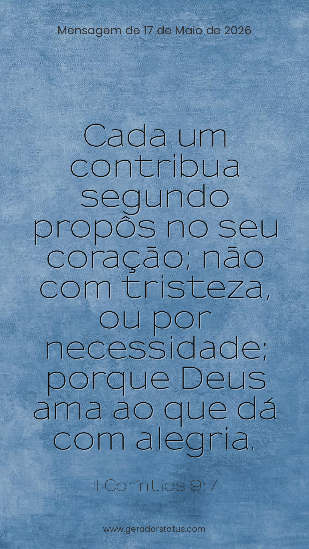 Status do dia: Versículo