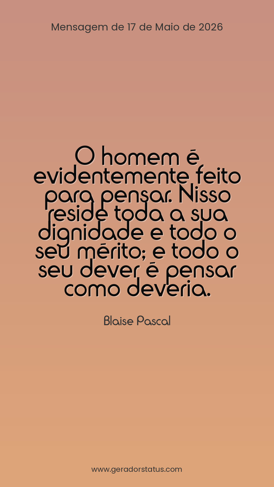 Status do dia: Reflexão