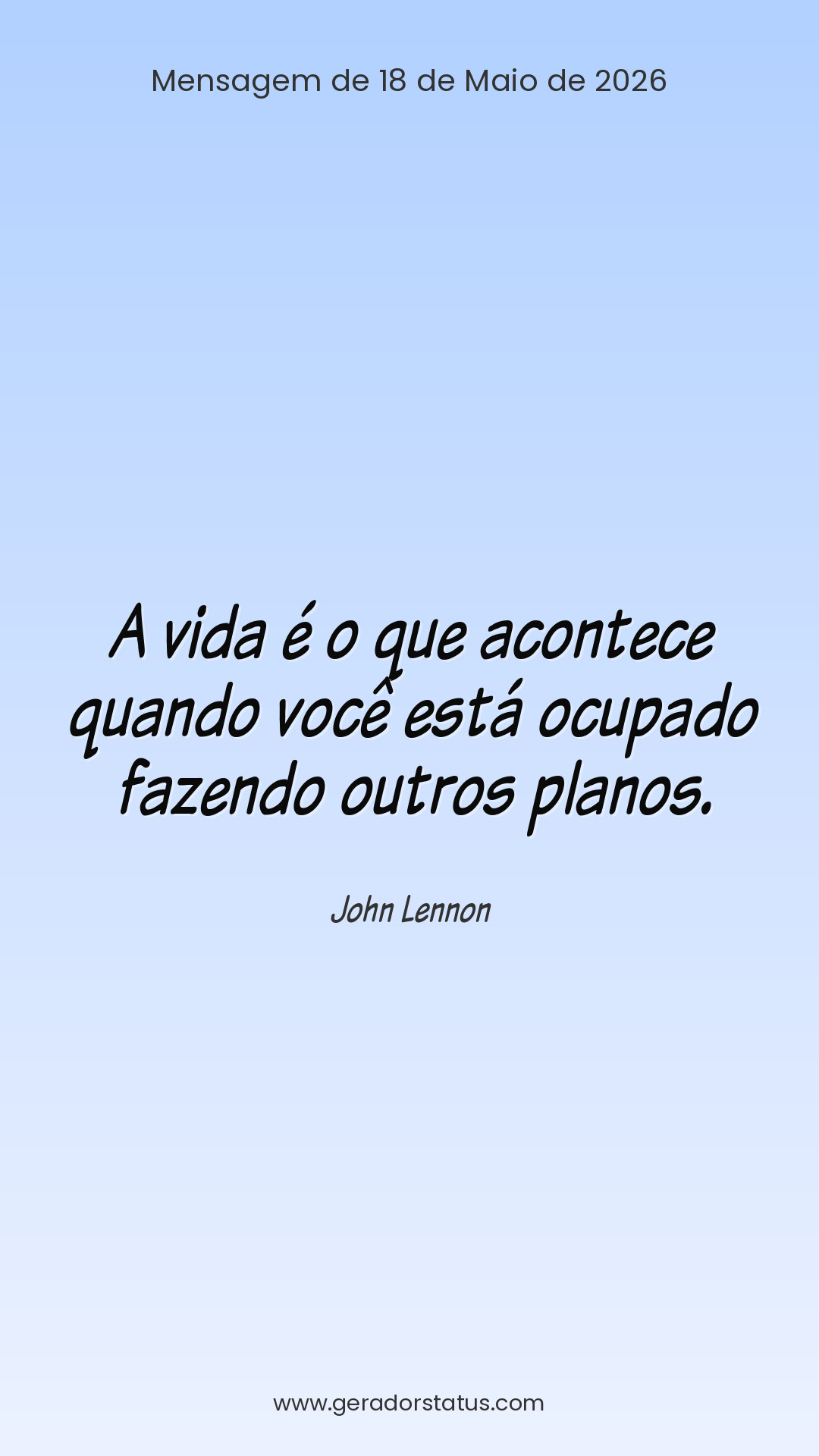 Status do dia: Reflexão