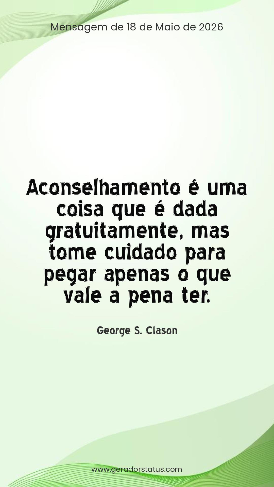 Status do dia: Sabedoria