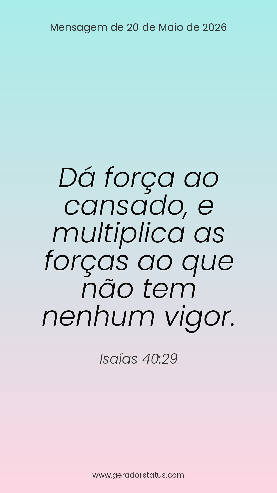Status do dia: Versículo