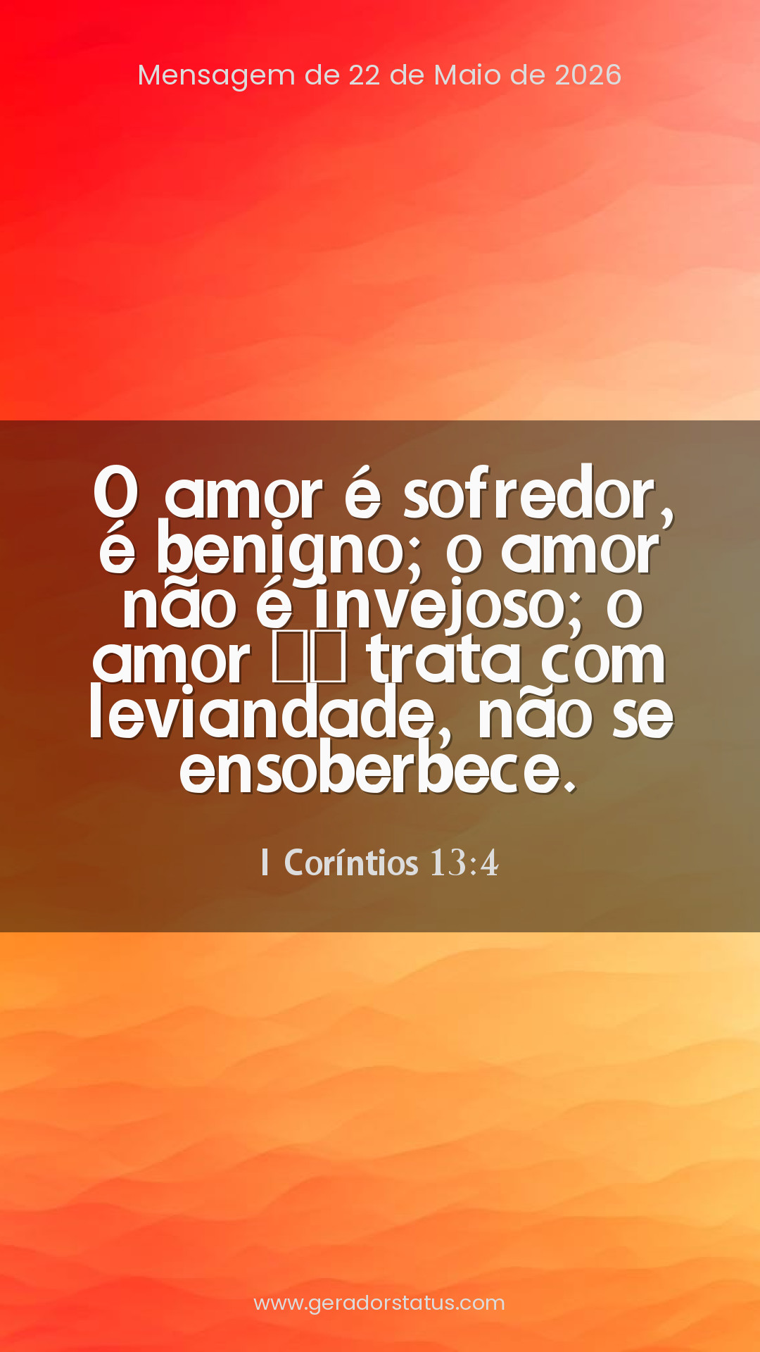 Status do dia: Versículo