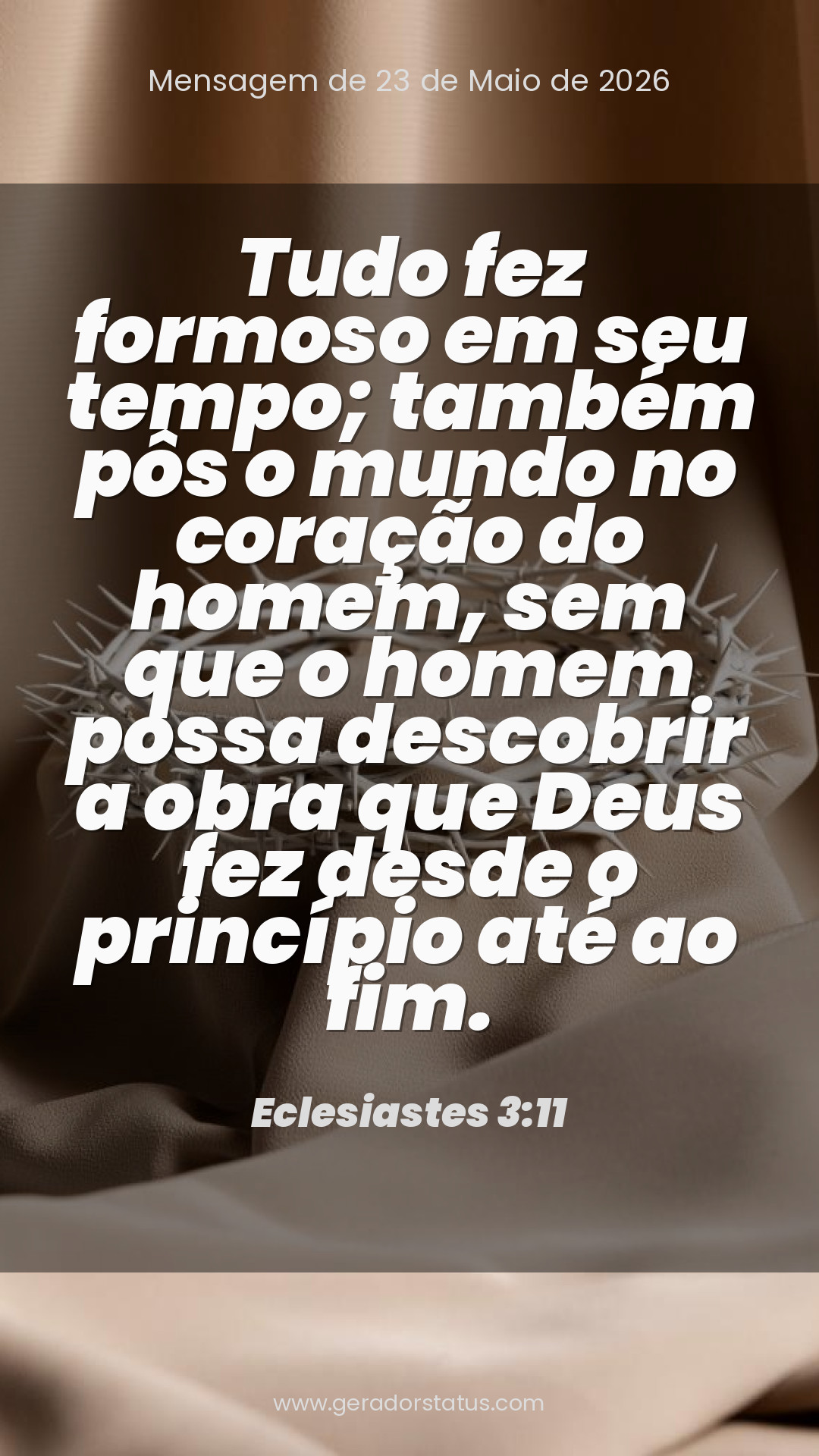Status do dia: Versículo