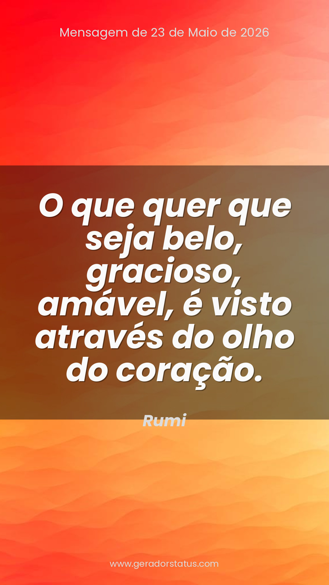 Status do dia: Reflexão