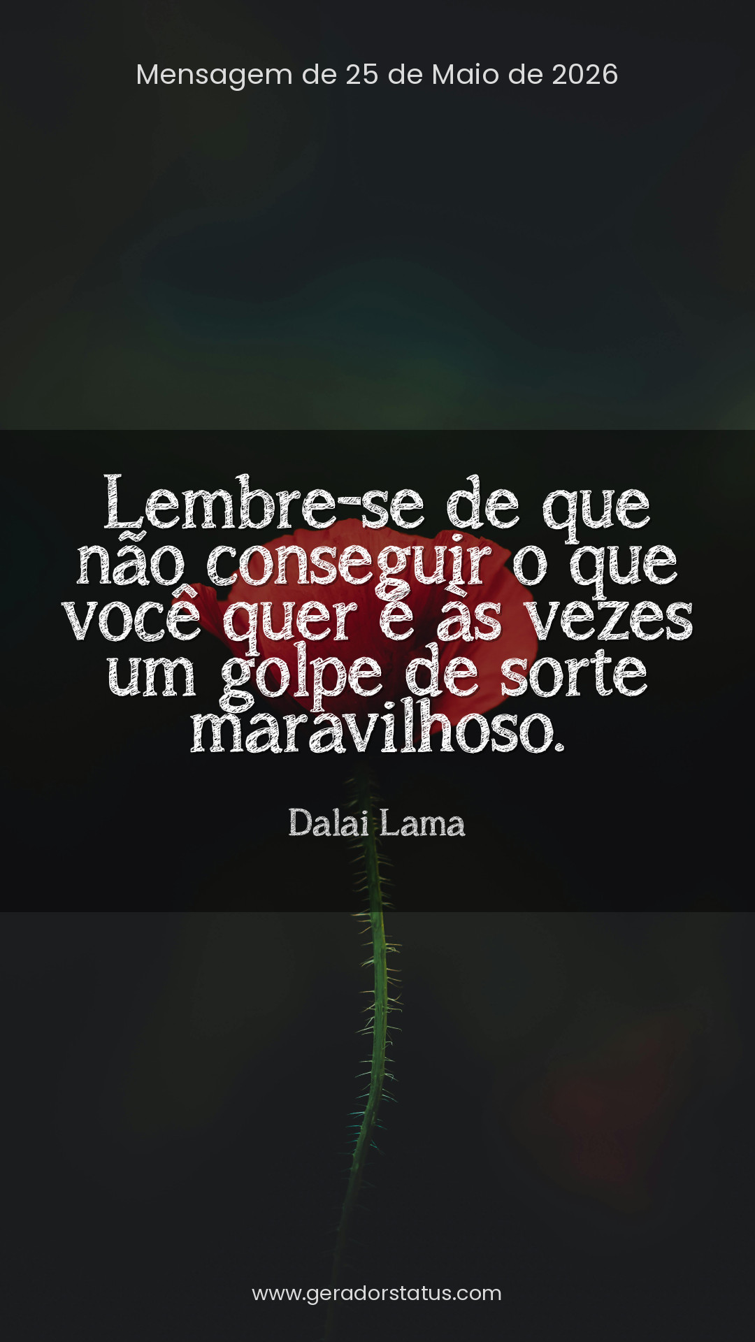 Status do dia: Reflexão