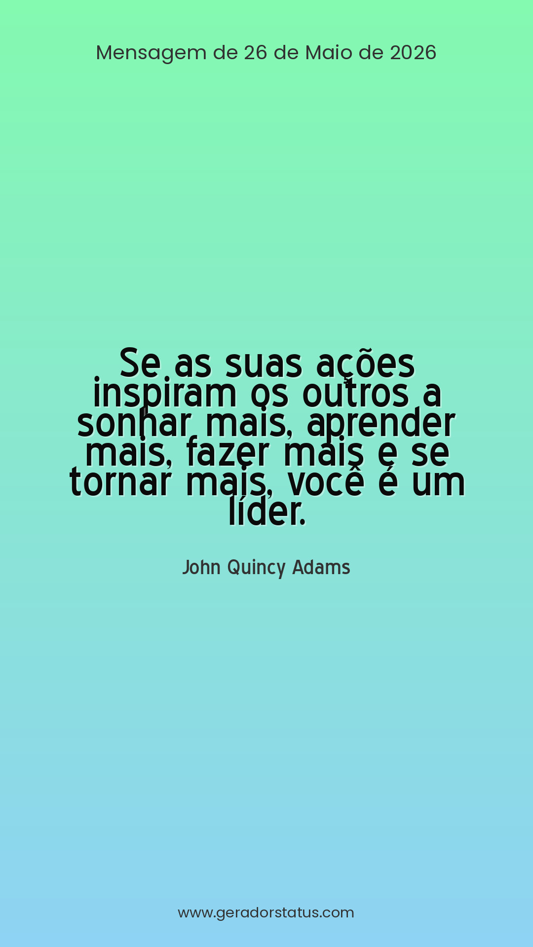 Status do dia: Reflexão