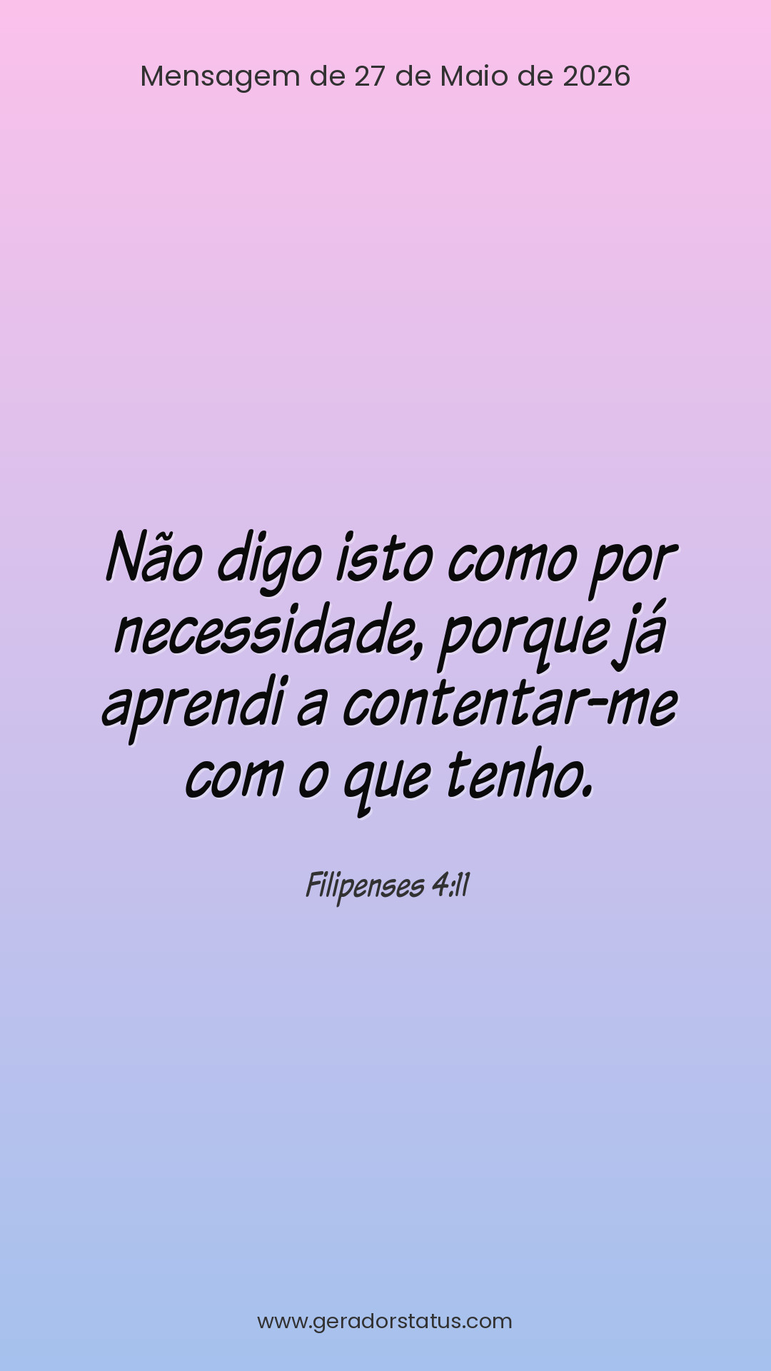 Status do dia: Versículo