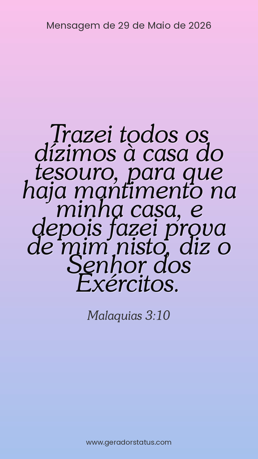 Status do dia: Versículo