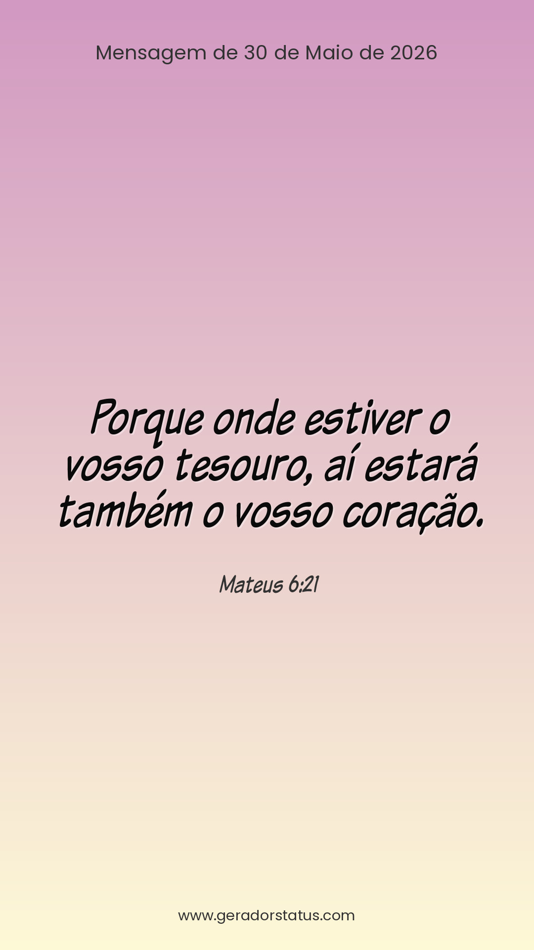 Status do dia: Versículo