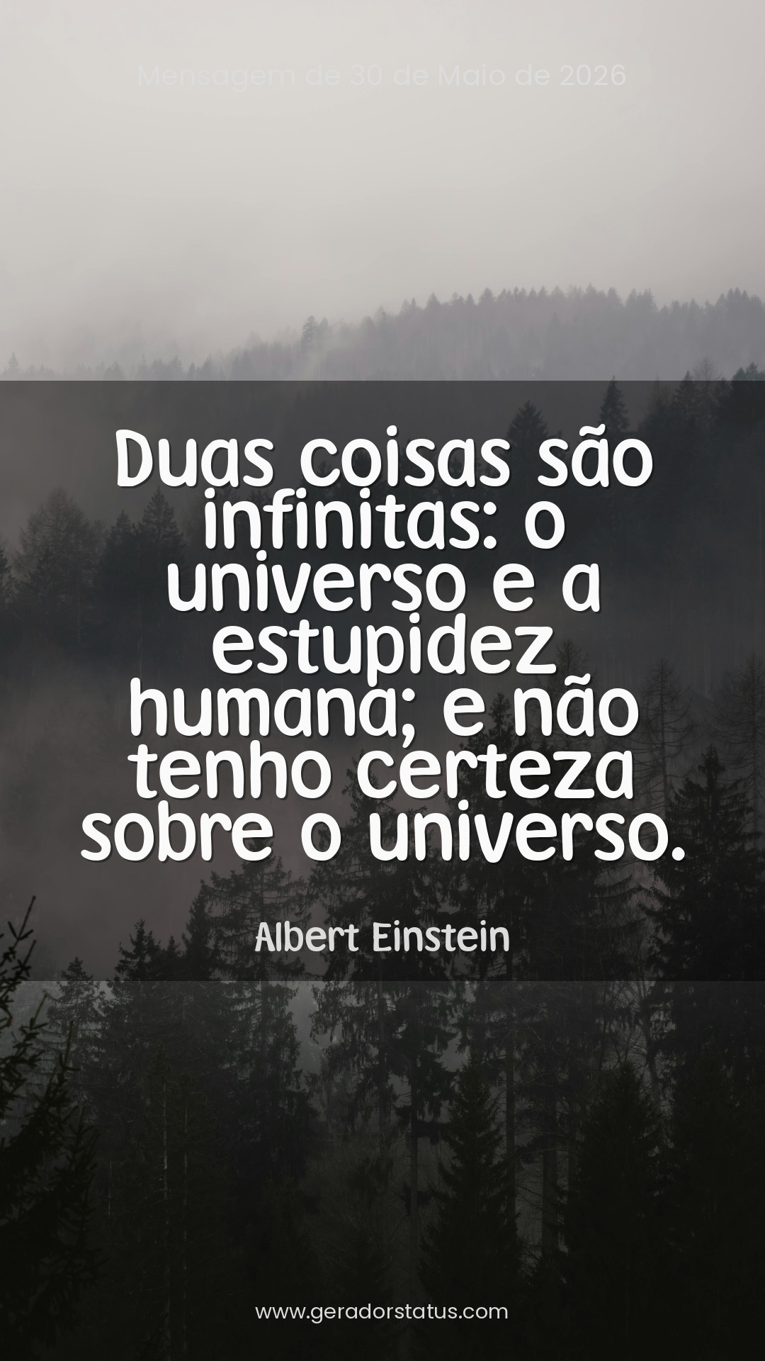 Status do dia: Reflexão