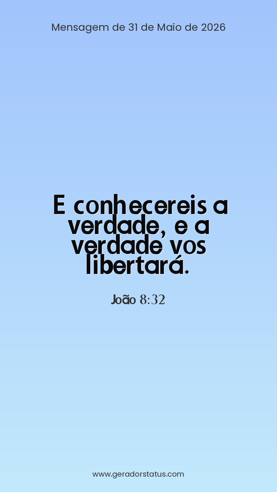 Status do dia: Versículo