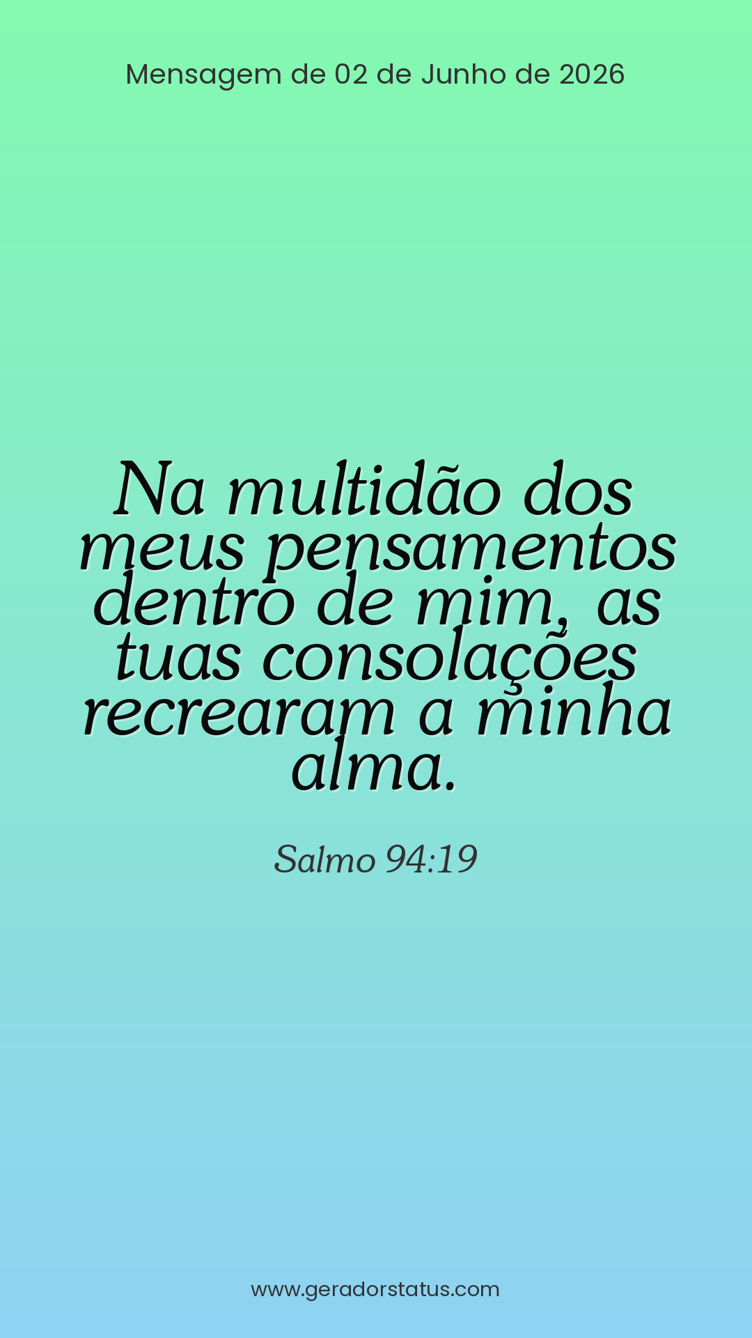 Status do dia: Salmo