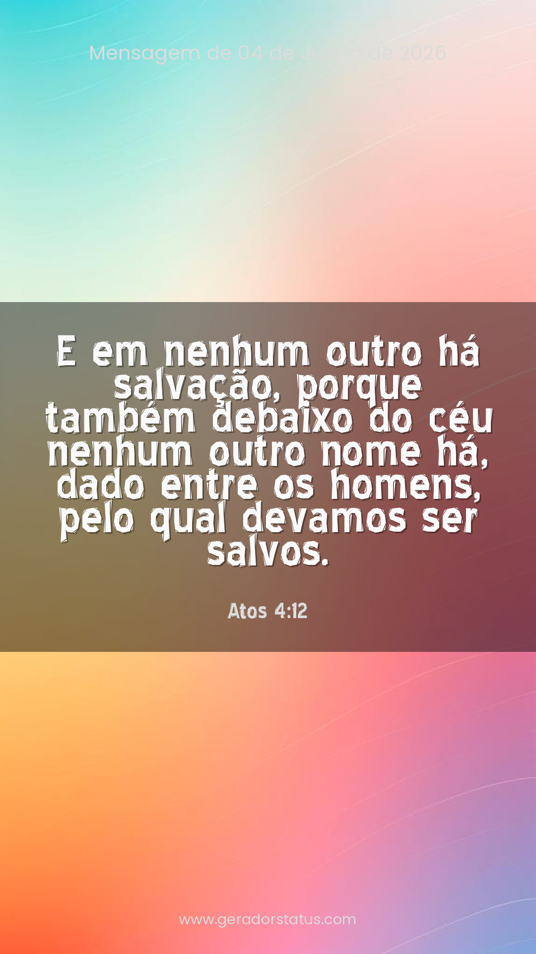 Status do dia: Versículo