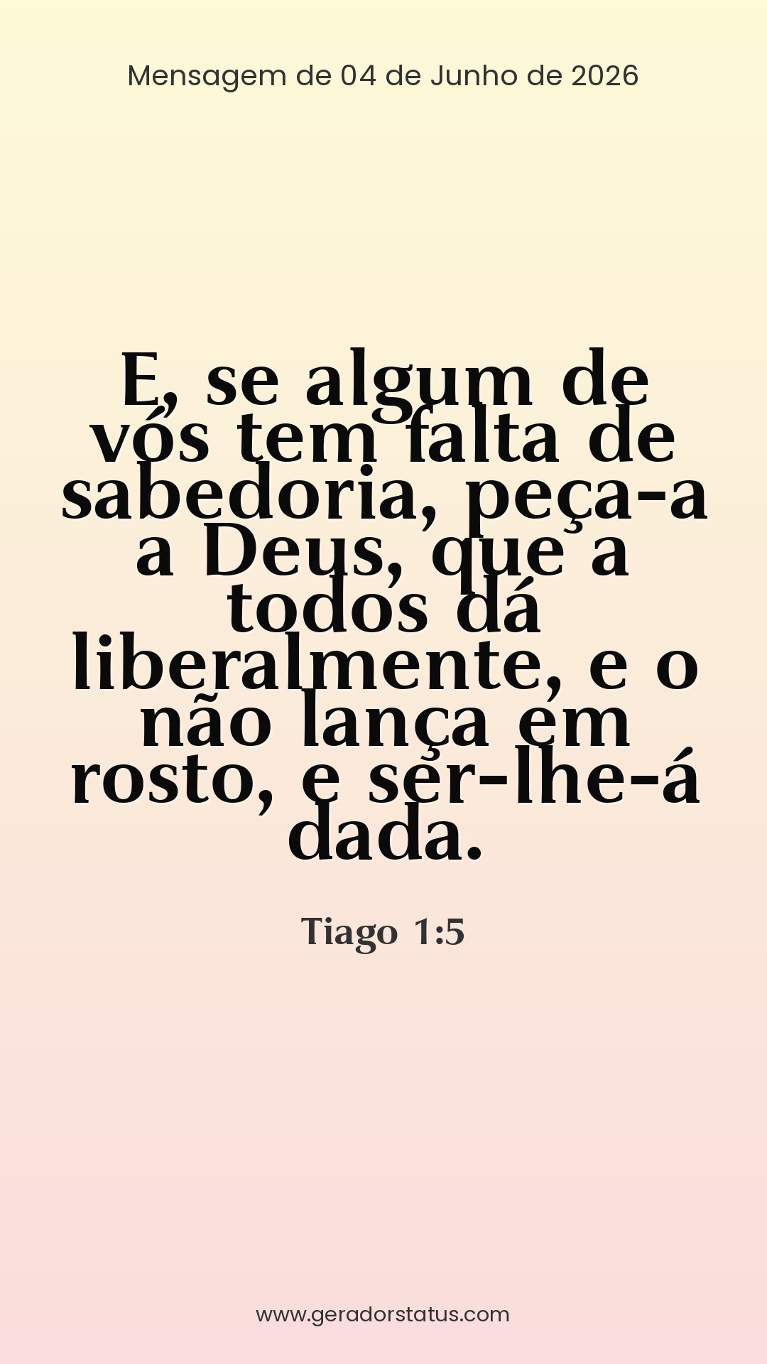Status do dia: Versículo