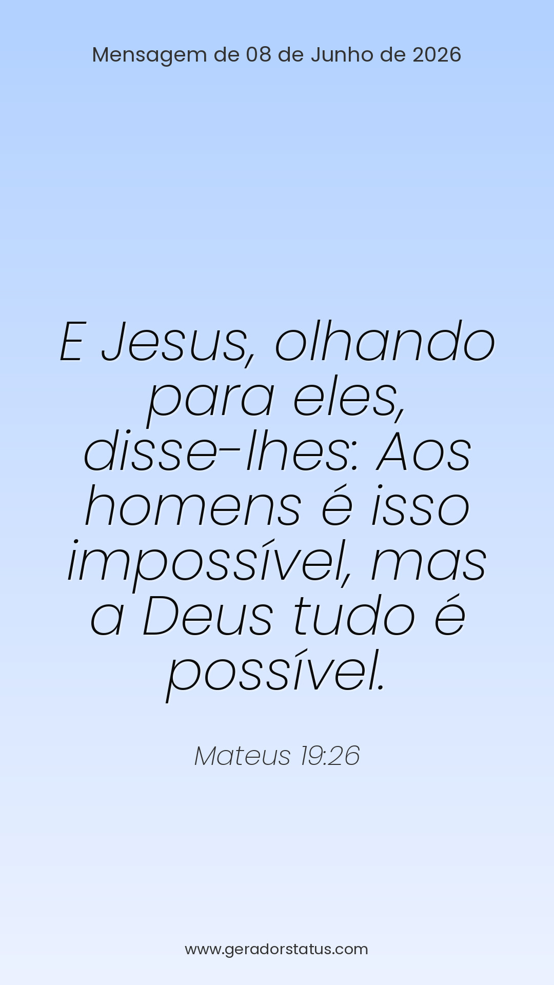 Status do dia: Versículo