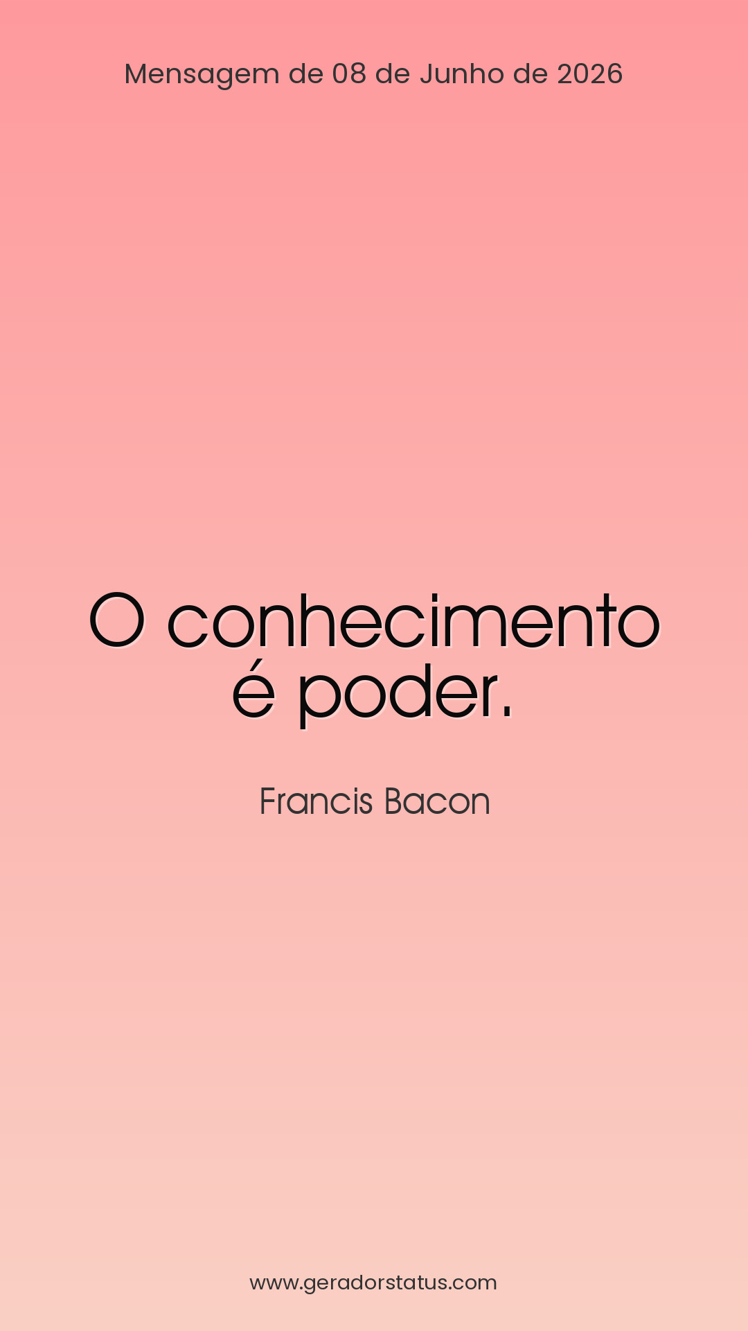 Status do dia: Reflexão