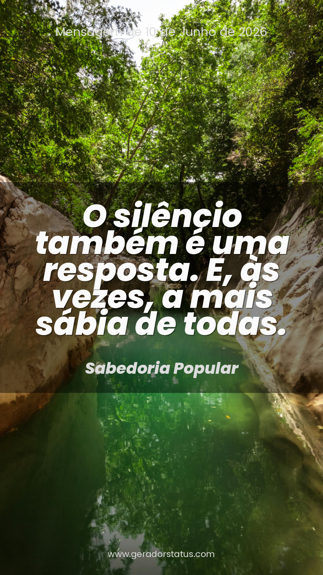 Status do dia: Reflexão