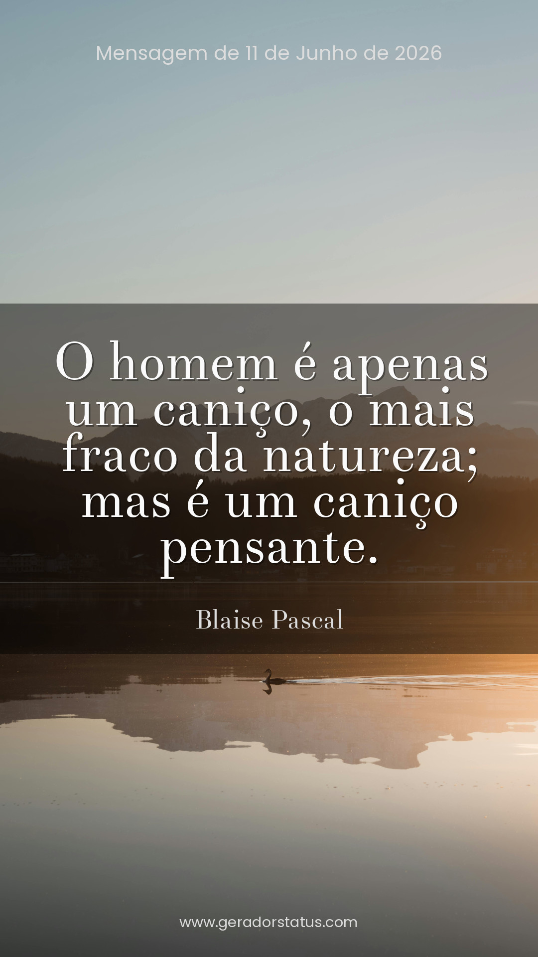 Status do dia: Reflexão